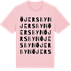 Pink Cotton t-shirt med Öjersbyn ordlek t-shirt