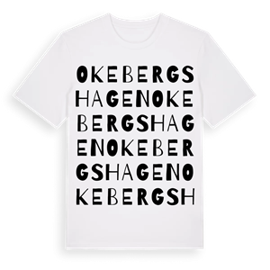 Okebergshagen ordlek t-shirt – ekologisk bomull t-shirt från Pinshirt