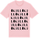 Pink Cotton t-shirt med Ökull ordlek t-shirt