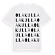 White t-shirt med Olakulla ordlek t-shirt