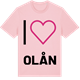 Pink Cotton t-shirt med Jag älskar Olån t-shirt stort tryck