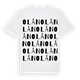 White t-shirt med Olån ordlek t-shirt