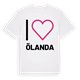 White t-shirt med Jag älskar Ölanda t-shirt stort tryck