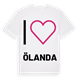 Jag älskar Ölanda t-shirt stort tryck