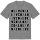 Mid Heather Gray t-shirt med Olivedal ordlek t-shirt