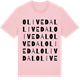Pink Cotton t-shirt med Olivedal ordlek t-shirt
