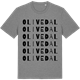 Mid Heather Gray t-shirt med Olivedal ordlek t-shirt