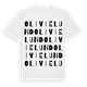 White t-shirt med Olivielund ordlek t-shirt