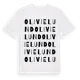 White t-shirt med Olivielund ordlek t-shirt