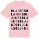 Pink Cotton t-shirt med Oljanäs ordlek t-shirt