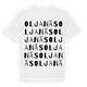 White t-shirt med Oljanäs ordlek t-shirt