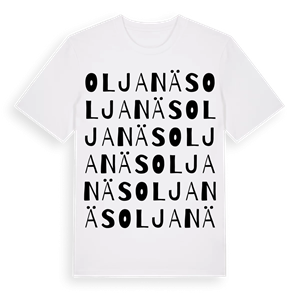 Oljanäs ordlek t-shirt – ekologisk bomull t-shirt från Pinshirt