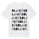 White t-shirt med Oljanäs ordlek t-shirt