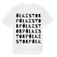 White t-shirt med Ölkestorp ordlek t-shirt