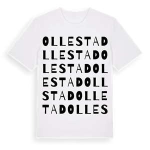 Ollestad ordlek t-shirt – ekologisk bomull t-shirt från Pinshirt
