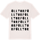 Vintage White t-shirt med Ölltorp ordlek t-shirt