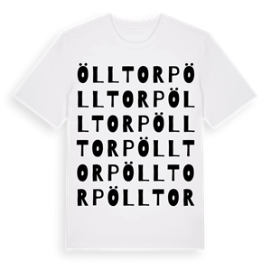 Ölltorp ordlek t-shirt – ekologisk bomull t-shirt från Pinshirt