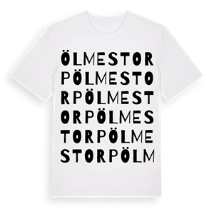 Ölmestorp ordlek t-shirt – ekologisk bomull t-shirt från Pinshirt