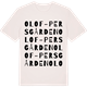 Vintage White t-shirt med Olof-Persgården ordlek t-shirt