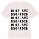 Vintage White t-shirt med Olof-Svensgården ordlek t-shirt