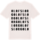 Vintage White t-shirt med Olofsborg ordlek t-shirt