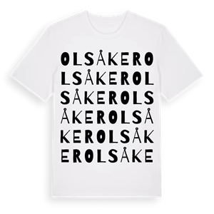 Olsåker ordlek t-shirt – ekologisk bomull t-shirt från Pinshirt