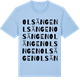 Blue Soul t-shirt med Olsängen ordlek t-shirt