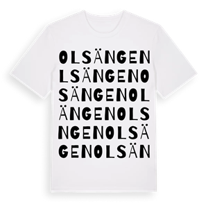 Olsängen ordlek t-shirt – ekologisk bomull t-shirt från Pinshirt