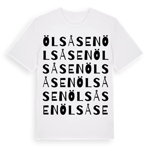 Ölsåsen ordlek t-shirt – ekologisk bomull t-shirt från Pinshirt