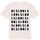 Vintage White t-shirt med Olsbo ordlek t-shirt