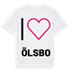 Jag älskar Ölsbo t-shirt stort tryck