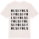 Vintage White t-shirt med Olsby ordlek t-shirt