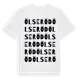 White t-shirt med Ölseröd ordlek t-shirt