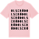 Pink Cotton t-shirt med Olseröd ordlek t-shirt