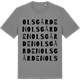 Mid Heather Gray t-shirt med Olsgården ordlek t-shirt