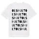 White t-shirt med Olshult ordlek t-shirt