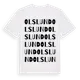 White t-shirt med Olslund ordlek t-shirt