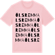 Pink Cotton t-shirt med Ölsremma ordlek t-shirt