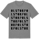 Mid Heather Gray t-shirt med Olstorp ordlek t-shirt