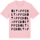 Pink Cotton t-shirt med Öltappen ordlek t-shirt