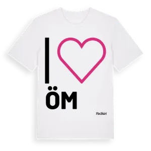 Jag älskar Öm t-shirt stort tryck – ekologisk bomull t-shirt från Pinshirt