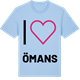 Blue Soul t-shirt med Jag älskar Ömans t-shirt stort tryck