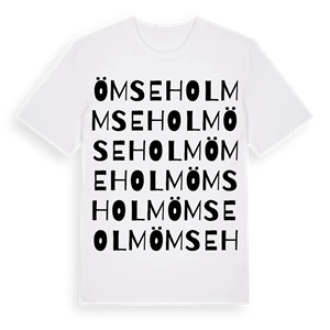 Ömseholm ordlek t-shirt – ekologisk bomull t-shirt från Pinshirt