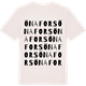 Vintage White t-shirt med Önafors ordlek t-shirt