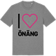 Mid Heather Gray t-shirt med Jag älskar Önäng t-shirt stort tryck