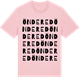 Pink Cotton t-shirt med Öndered ordlek t-shirt