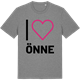 Mid Heather Gray t-shirt med Jag älskar Önne t-shirt stort tryck