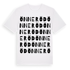 Önneröd ordlek t-shirt – ekologisk bomull t-shirt från Pinshirt