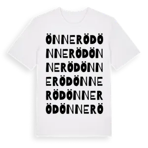 Önneröd ordlek t-shirt – ekologisk bomull t-shirt från Pinshirt