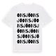 White t-shirt med Onsjö ordlek t-shirt